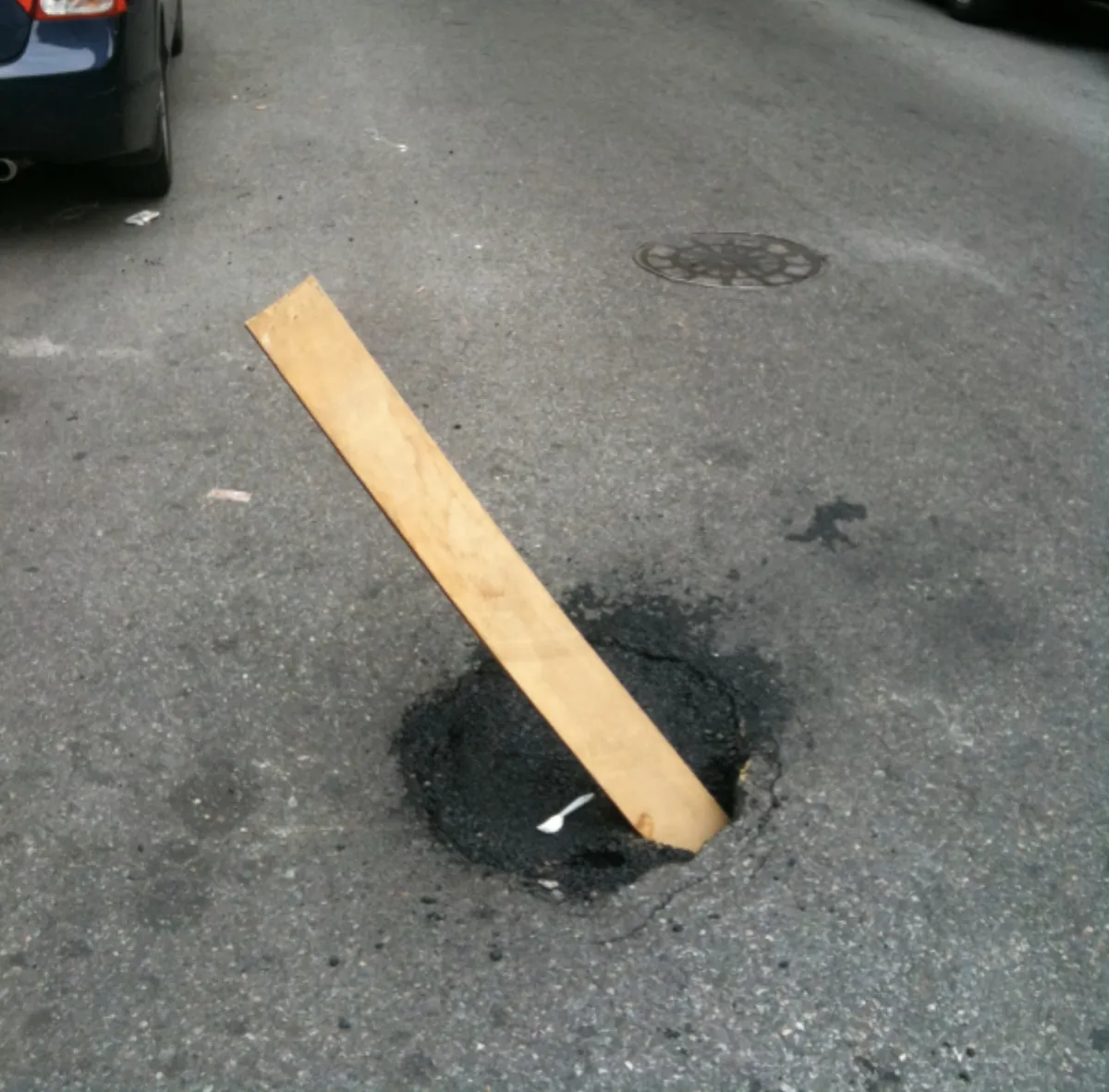 Sinkhole door hevige regenval